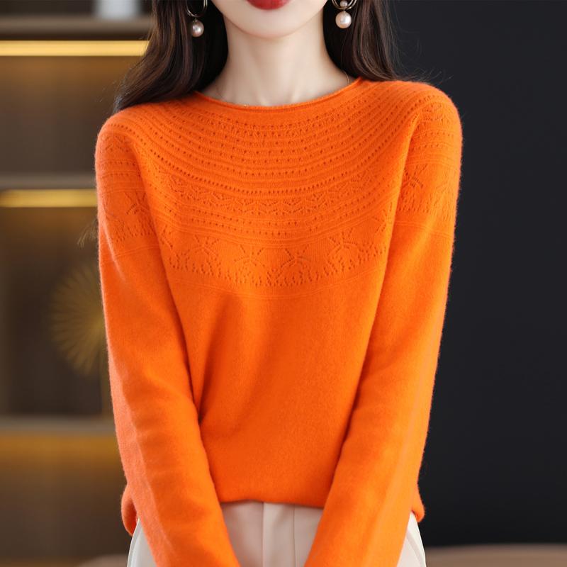 100% Wool Women Sweater Winter Soft Warm Knit Pullover Autumn Jumpers Female Sweaters Knit Tops Long Sleeve