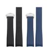 Blue Black Soft Silicone Watch Strap for R Tag Heuer Racing WAY101A Series Waterproof Rubber Watch Chain Watchband Men 22mm