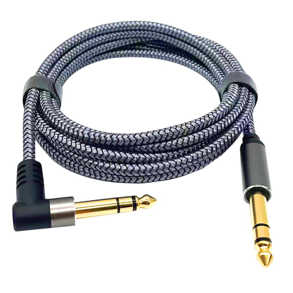 6.35mm to 6.35mm Guitar Cable 1m or 2m Professional Copper Wire Audios Cable Jacks Instrument Cable for Electric Guitar