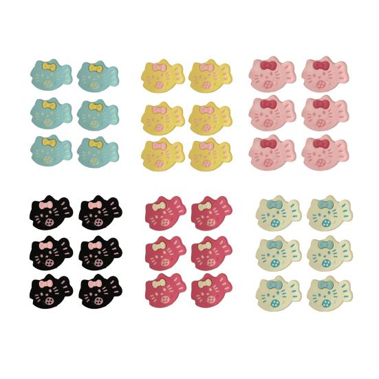 6Pcs Girl Hair Pins Cat Fish Resin Design Side Bang Hair Clips Stable Grip No Damage Small Hairpins Daily Travel Hair Accessories