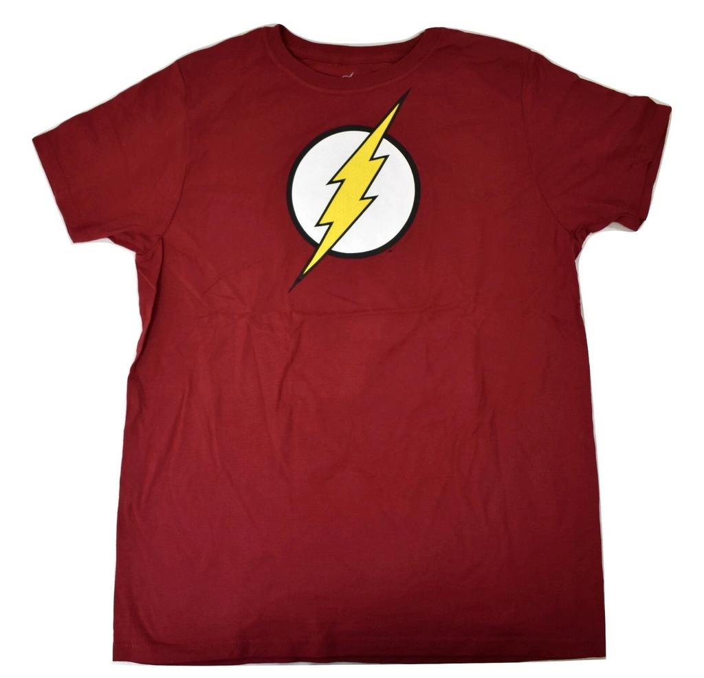 The Flash Youth Boys Textured Lightning Bolt Logo Tee Shirt New 4-5, 6-7