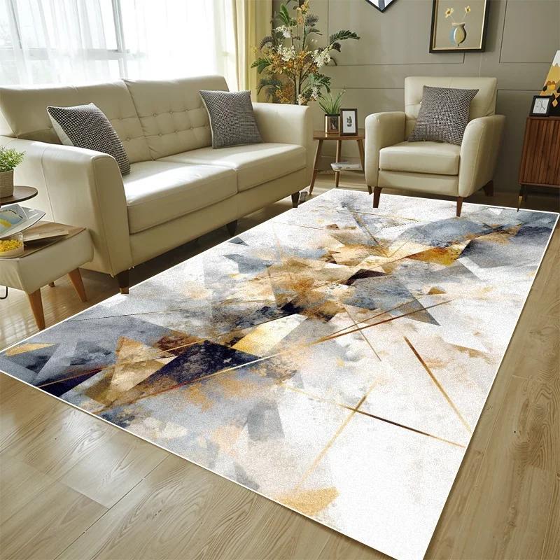Nordischer Moderner Abstrakter Teppich Wohnzimmerdekoration Küche Badezimmer Eingangsbereich Waschbar 160x230 Teppich Schmutzabweisende Große Matten