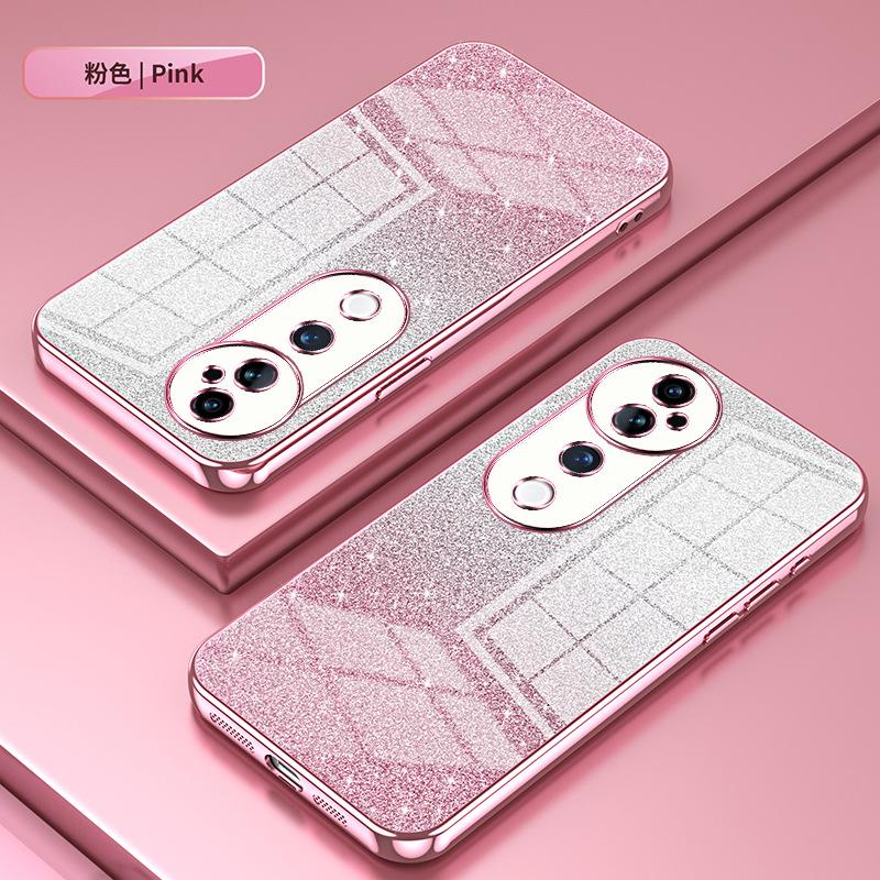 Applicable to VIVO S50Pro mini electroplating glitter mobile phone case S30 transparent V70 anti-drop V60 protective case