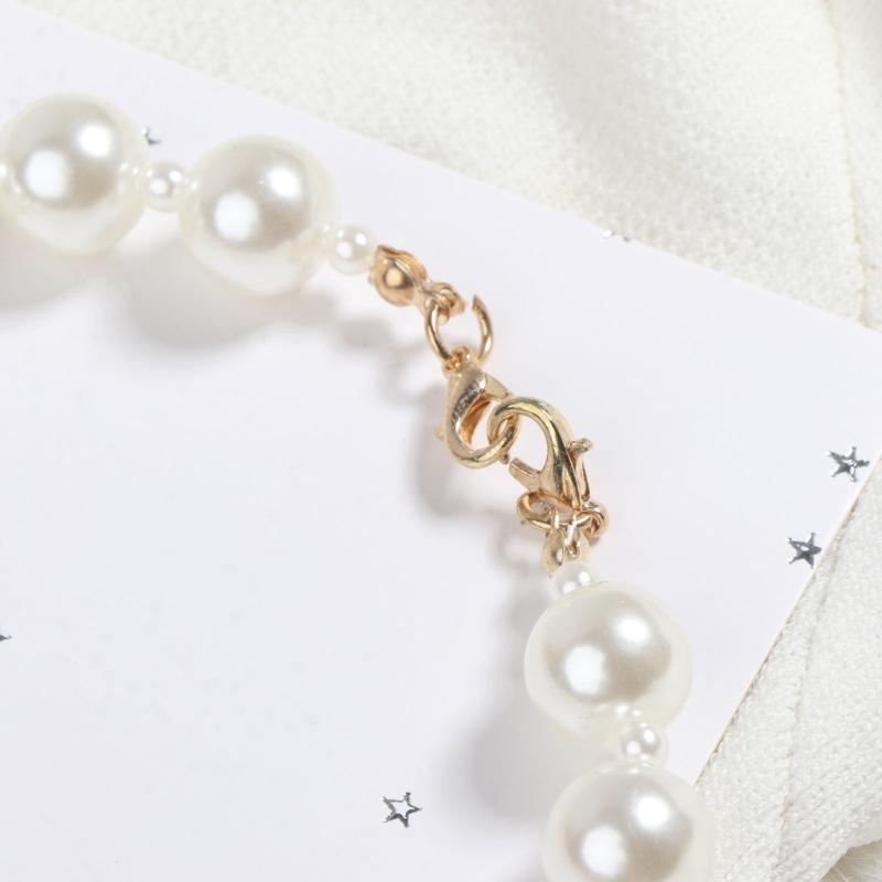 2pcs Lovely Baby Girls Imitation Pearls Pendant Necklace Bracelet Set Children Kids Jewelry Bangle Sets Xmas Gifts