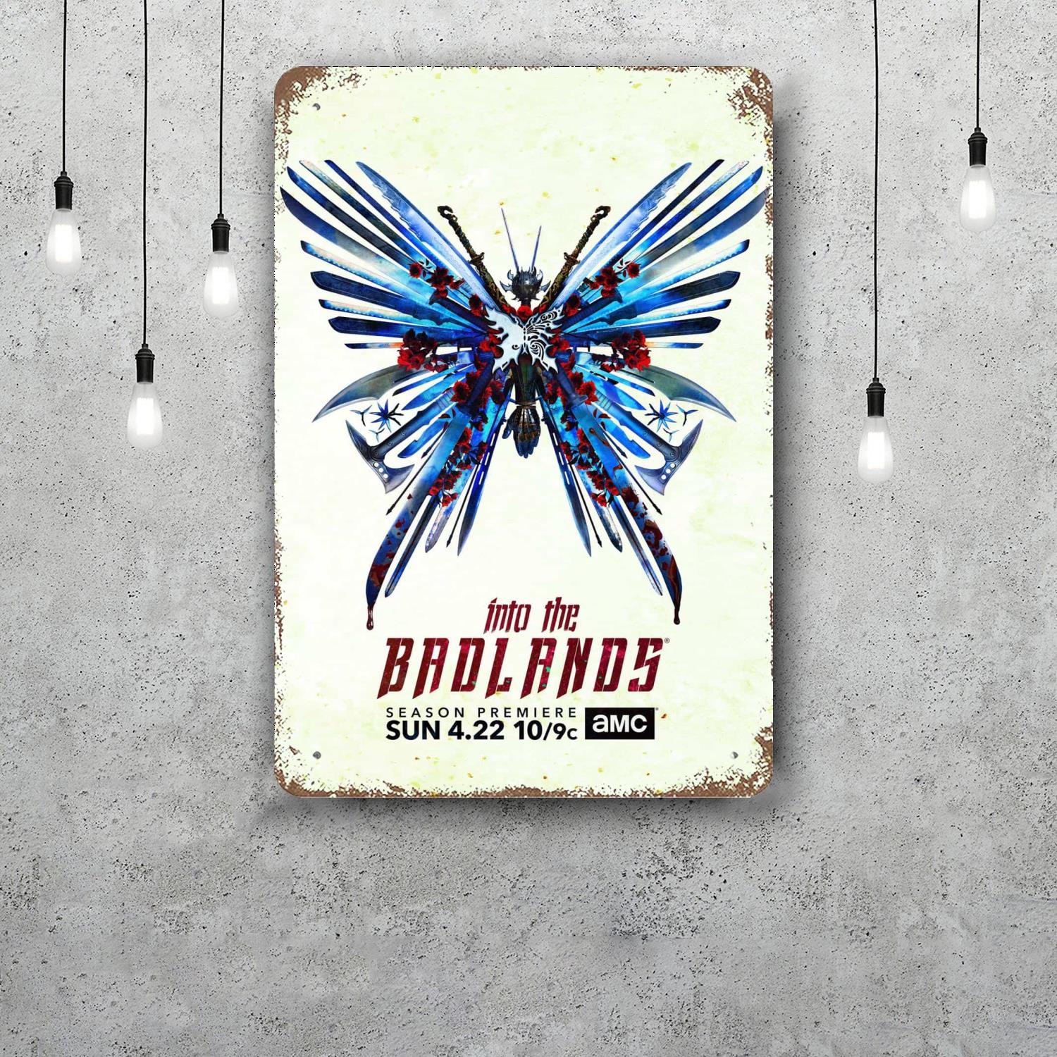 

Badlands Vintage Metal Tin Signs Posters Decor Retro Metal Plaque Wall Art Decor for Garage Bar 20x30cm（7.8x11.8inch）