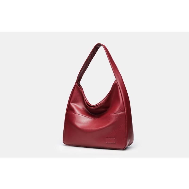 New Large-capacity Simple Women's Bag Soft Leather Versatile Niche Commuter Tote Bag College Student Shoulder Bag Oblique Bag