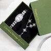 Women's Diamond Watch Set: Elegant Quartz Watch, Necklace & Earrings for Valentine's Day, Gift Box Included