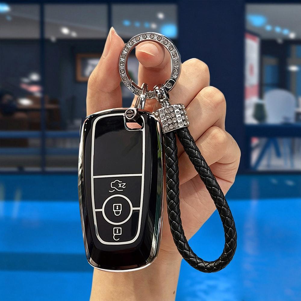 3/4/5 Buttons Soft Tpu Car Key Case Cover Shell Fob For Ford Explorer Mustang Fusion Escape F150 F250 F350 F450 F550 Ford Raptor
