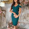 Women's Body-Sculpting Sexy Off-Shoulder Solid-Color Bodycon Dress