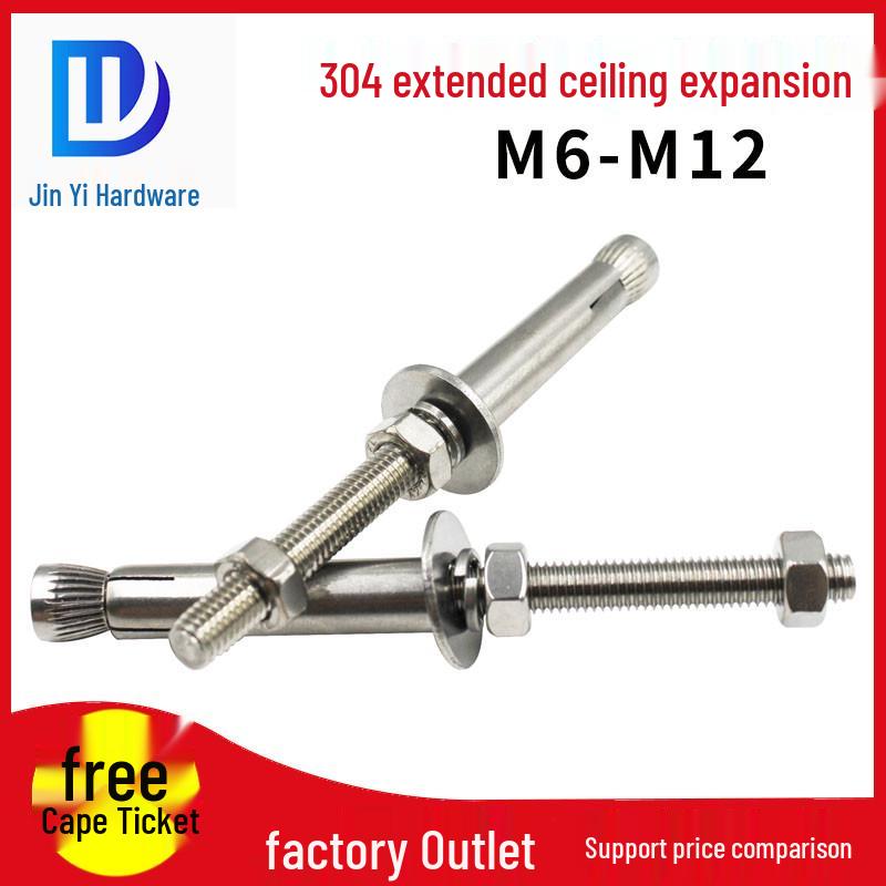 Nerezová ocel 304 Extra dlouhá stropní rozpínací kotva s plně závitovou tyčí