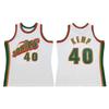 La Nuovissima Maglia da Basket Retro Bianca Seattle SuperSonics # 40 per Uomo e Donna nel 2026, Stampata 3D per Uso Domestico