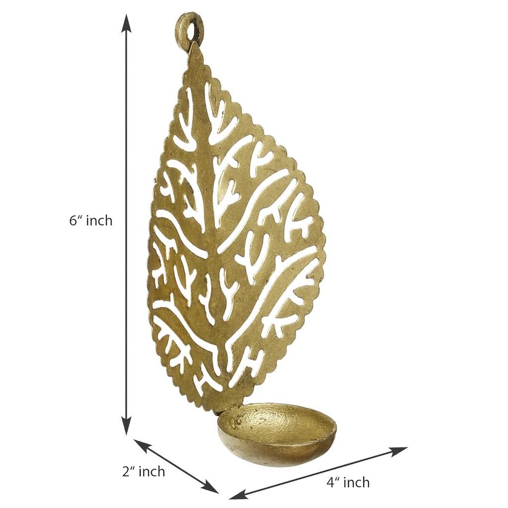 Candle Holder Antique Gold Finish Decorative Items, Home Decor Items for Living Room, Bedroom I Drawing Room,