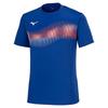 Mizuno Table Tennis Game Short JTTA Surf Size 2XL Shirt, Sleeve, Certified, Moisture-Wicking, Quick-Drying, Unisex, 82JAB111, Blue,