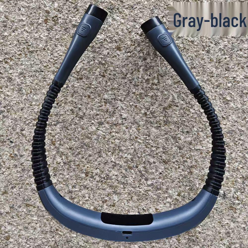 LED Neck-Hanging Reading Lamp with Eye Protection, Three-Speed, Dual-Color, Double-Head Lighting