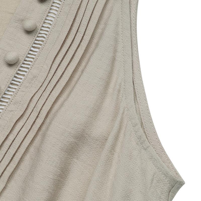 Women's Summer V-neck Comfortable Loose Sleeveless Vest Dress