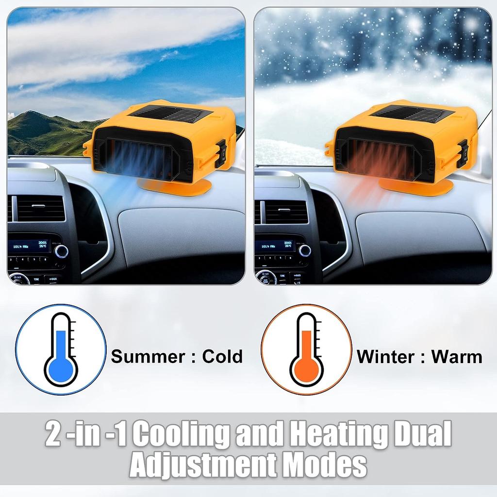 Aquecedor de carro 12V 150W 2 em 1 Ventilador de aquecimento e resfriamento