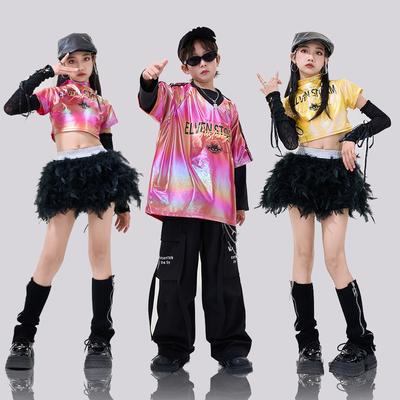 Girls Jazz Clothing Trendy Cool Handsome Children'S Street Dance Trendy Clothing Boys Hip Hop Hiphop New Year'S Day Performance Clothing