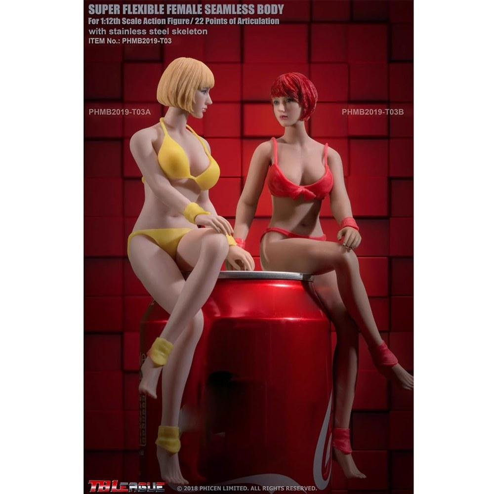 HiPlay TBLeague 1/12 Seamless Female Action Figure Body T03A Fair Skin Head Included Ultra Articulated European and American Style