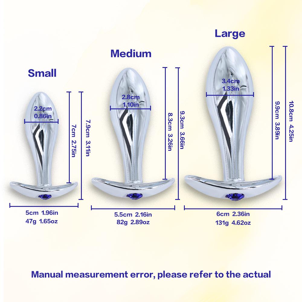 Metal Anal Plug P-Spot Stimulator - Prostate Massager Butt Plug Wearable Sex Toy for Men & Women