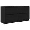 VidaXL Meuble TV noir 100x35x54 cm bois d'ingénierie, banc tv, meuble hifi, centre de divertissement, buffet tv, meuble 861797