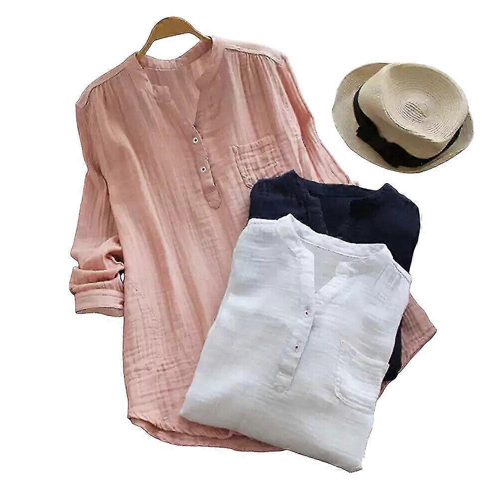 Womens Baggy T-Shirt Tunic Tops Ladies Summer Loose Long Sleeve Blouse Plus - Ri