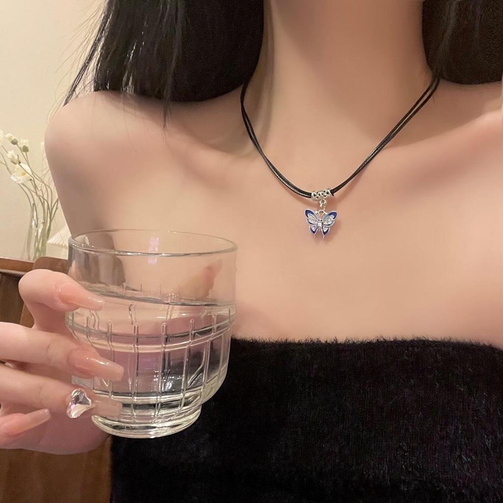 Boho Handmade Beaded Smiling Face Pearl Collar Clavicle Chain Fashion Imitation Pearl Necklace for Men Women Korean Jewelry