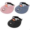 Kids Fan Visor Hat Breathable Cooling for Child Travel Gift Outdoor Park
