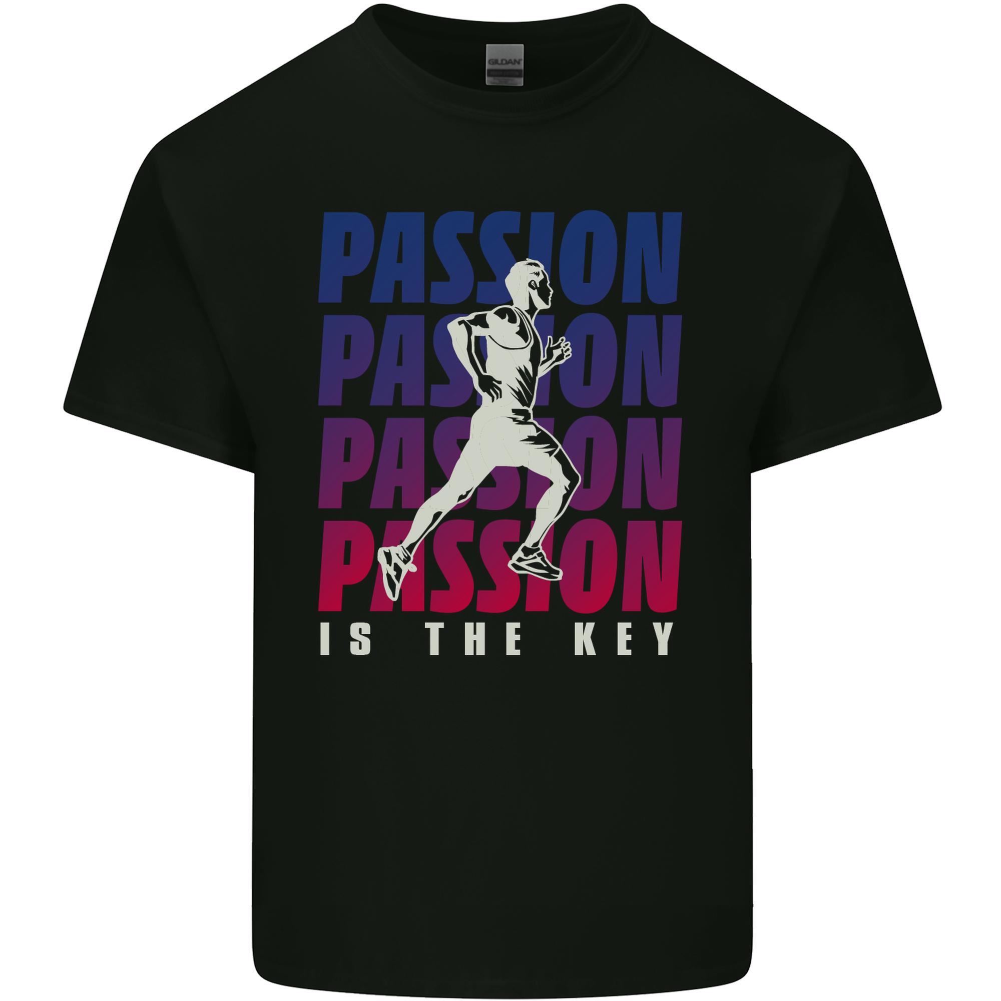 Running Passion Is the Key Runner Marathon Unisexs Light Cotton TShirt S