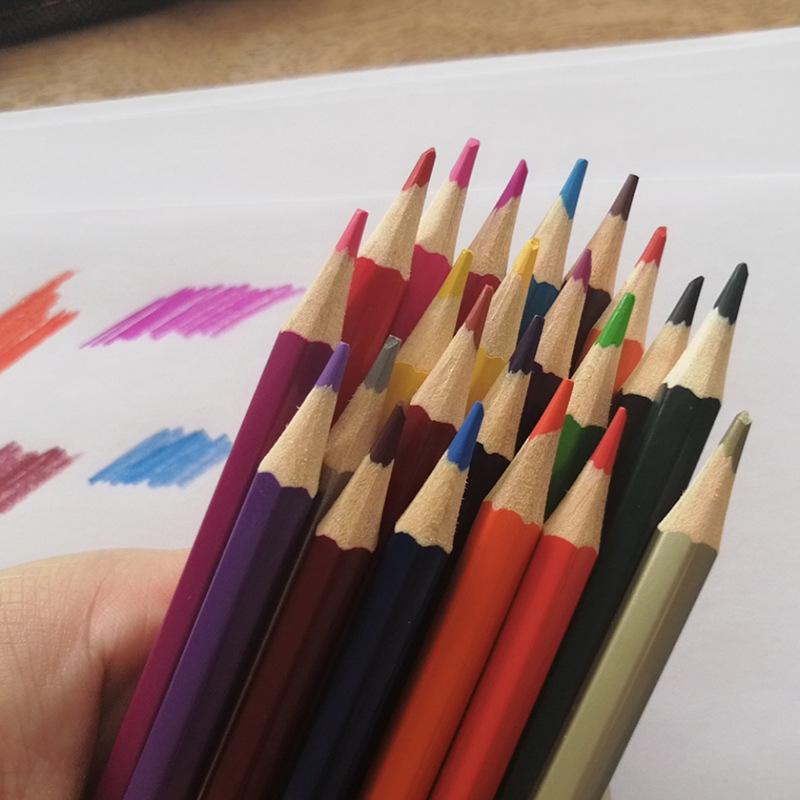 50-Color Hexagonal Water-Soluble Colored Pencil Set for Students & Adults