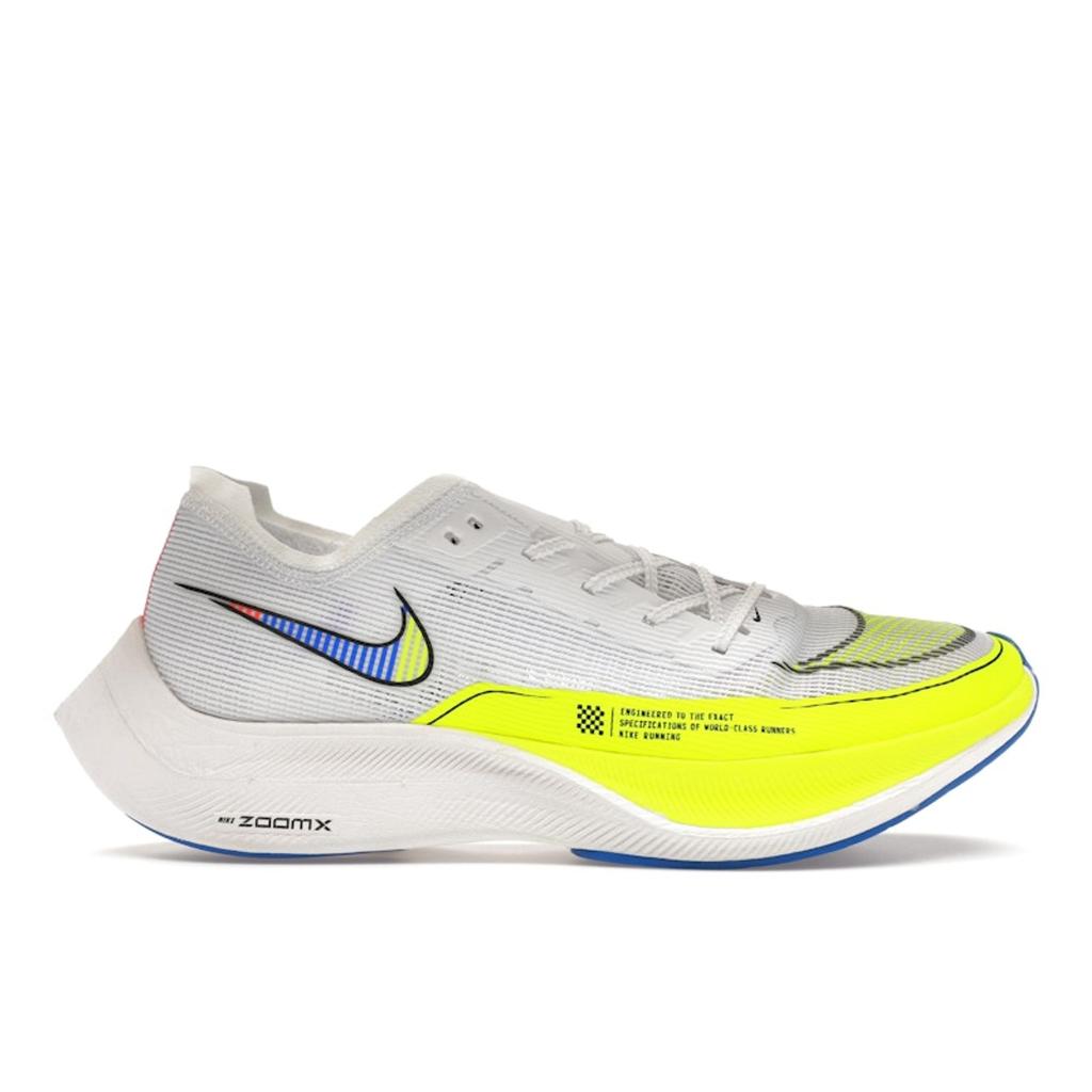 Nike ZoomX Vaporfly Next% 2 White Volt Racer Blue Men Sneakers Black CU4111-103