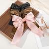 6PCS Silky Satin Hair Bows Hair Clip Ribbon Accessories Ponytail Holder Slides Metal Clips Hair Bow for Women Girls