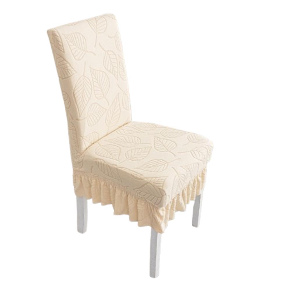 Leaf Pattern Dining Chair Cover Stretchable Seat Protectors  Wedding Banquet