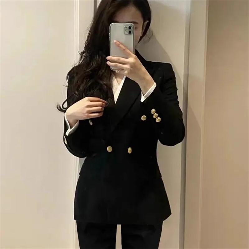 Damen Anzugjacke Frühling Herbst Professioneller Damen Blazer Mantel Vielseitig Elegant Damen Schlanke Oberbekleidung