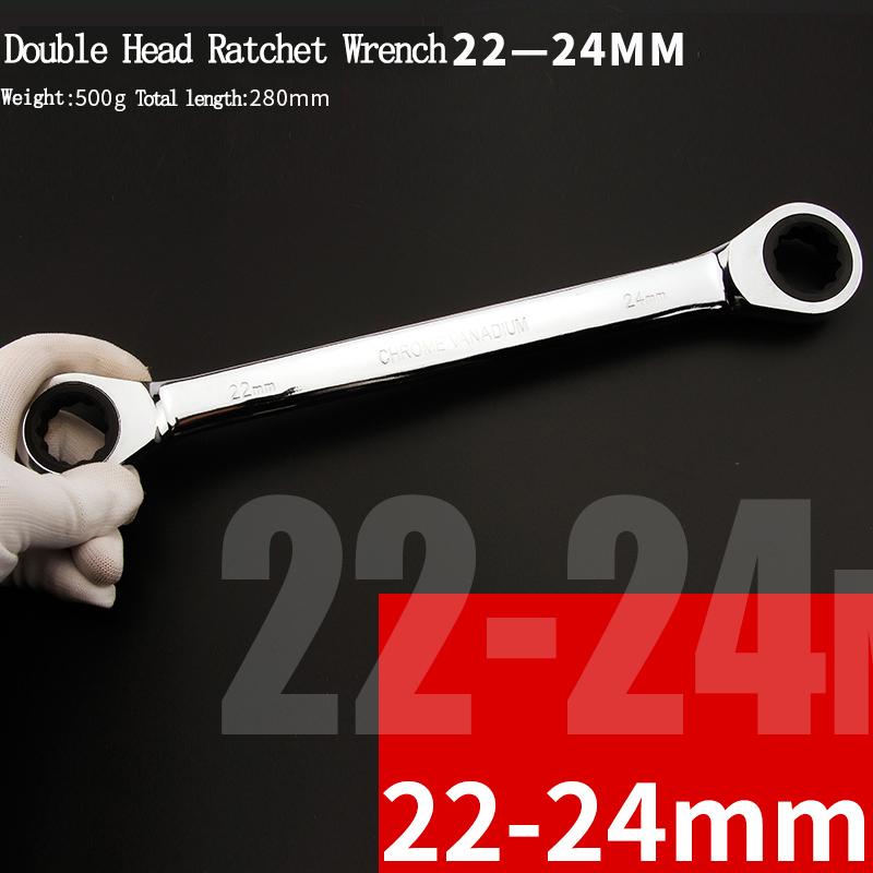 Chrome Vanadium Ring Double Head Ratchet Wrench Reversible 8-9-10-12-13-14-15-16-17-18-19mm Ratchet Combination Spanner Set