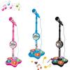 Micrófono infantil con soporte, juguete de instrumento de karaoke, juguete educativo de rompecabezas