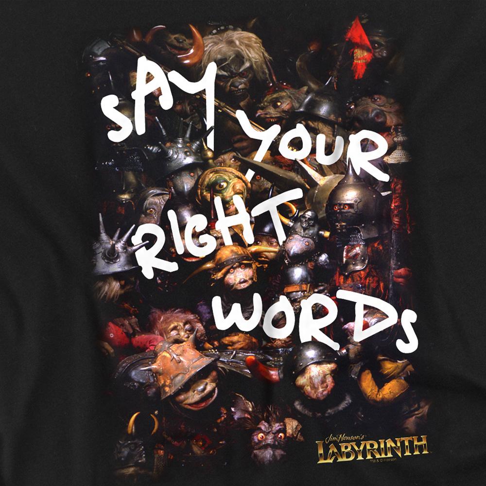 Labyrinth Unisex Adult Say Your Right Words T-Shirt