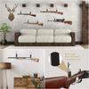 2Pcs Wall Mounted Gun Rack Metal Storage Hooks J Shape Hooks For Guns Firearms Organizer Hanging Hooks