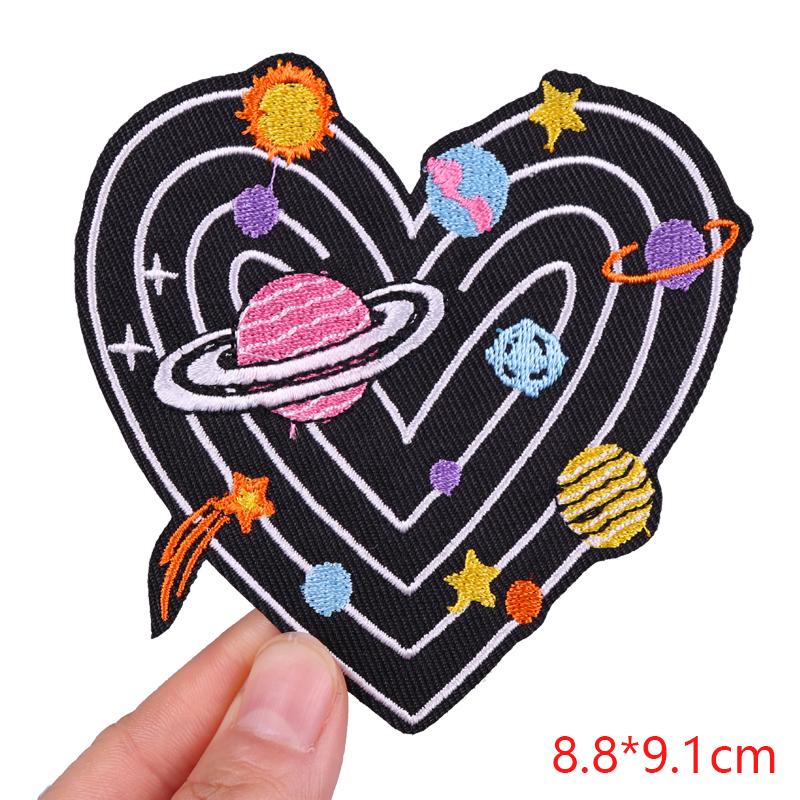 Cartoon /Band Aid Love Embroidery Patch Jeans Sewing Applique Iron On Patches For Clothing Rainbow Letter Patches On Clothes Diy 