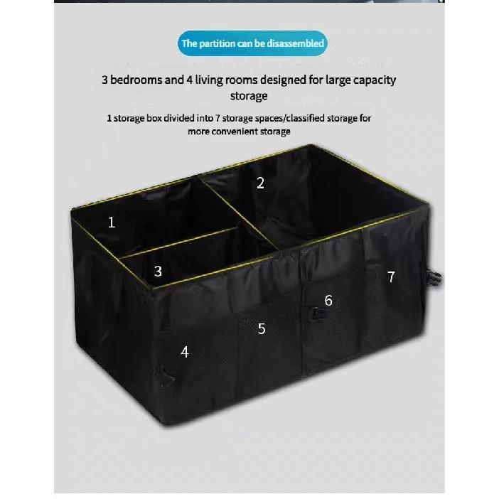 Environmentally Friendly Foldable Large Capacity Car Trunk Storage Box Wear-resistant And Waterproof Suitable For Car SUV Trunk