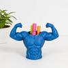 Yousheng 3D Printed Pen Holder, Muscular Man Figure, Creative Desk Organizer for Pens And Makeup Brushes, Funny Funny Fitness Enthusiast Gift