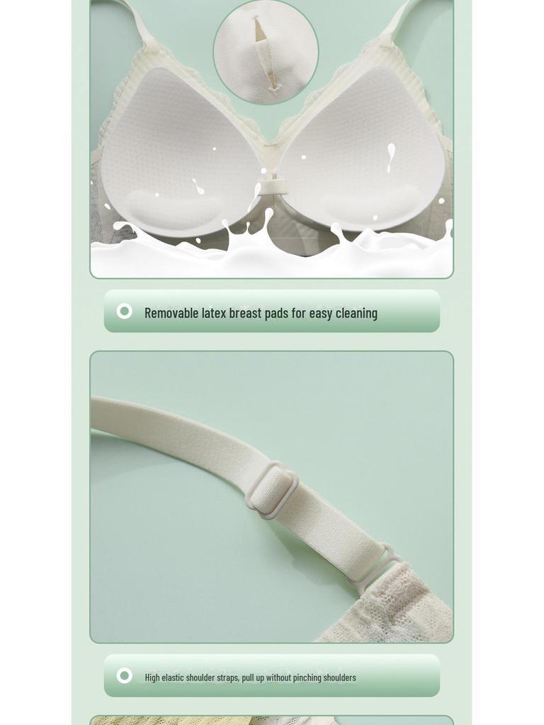 Seamless Wheat Ear Lace Bralette: No-Slip, No Steel Ring, Sexy Thin Suspender Design