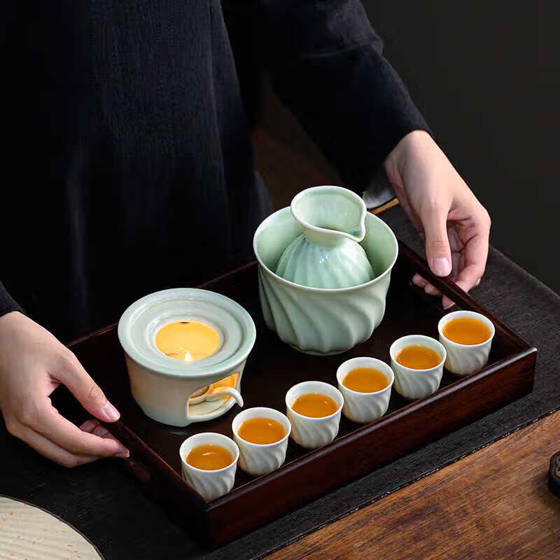 

Traditional Celadon Wine Warmer Set