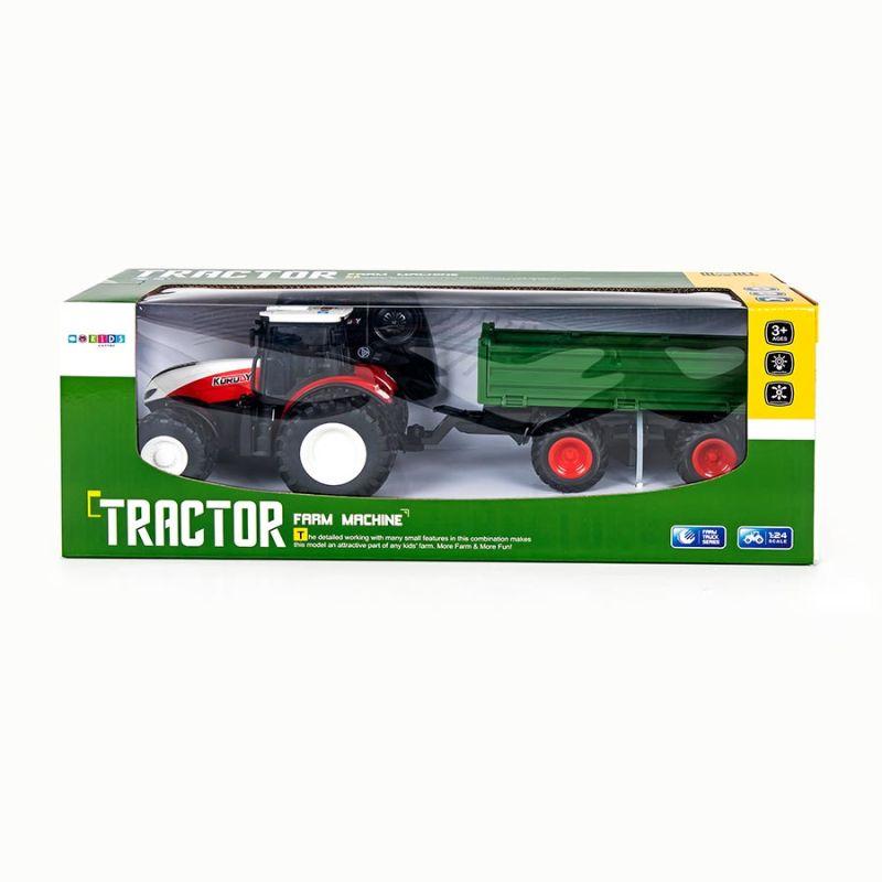 TRAKTOR Z PRZYCZEPĄ R/C 45x16,5x17cm 7588
