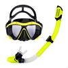 Snorkel Set Portable Adjustable Strap Swimming Mask for Snorkeling Women Men White