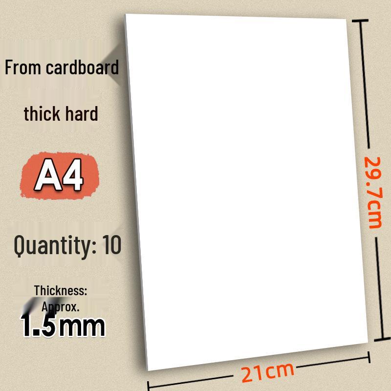Handmade Children’s Cards: Thick White Cardstock with 4 Gray Colored Cards and Kraft Backing