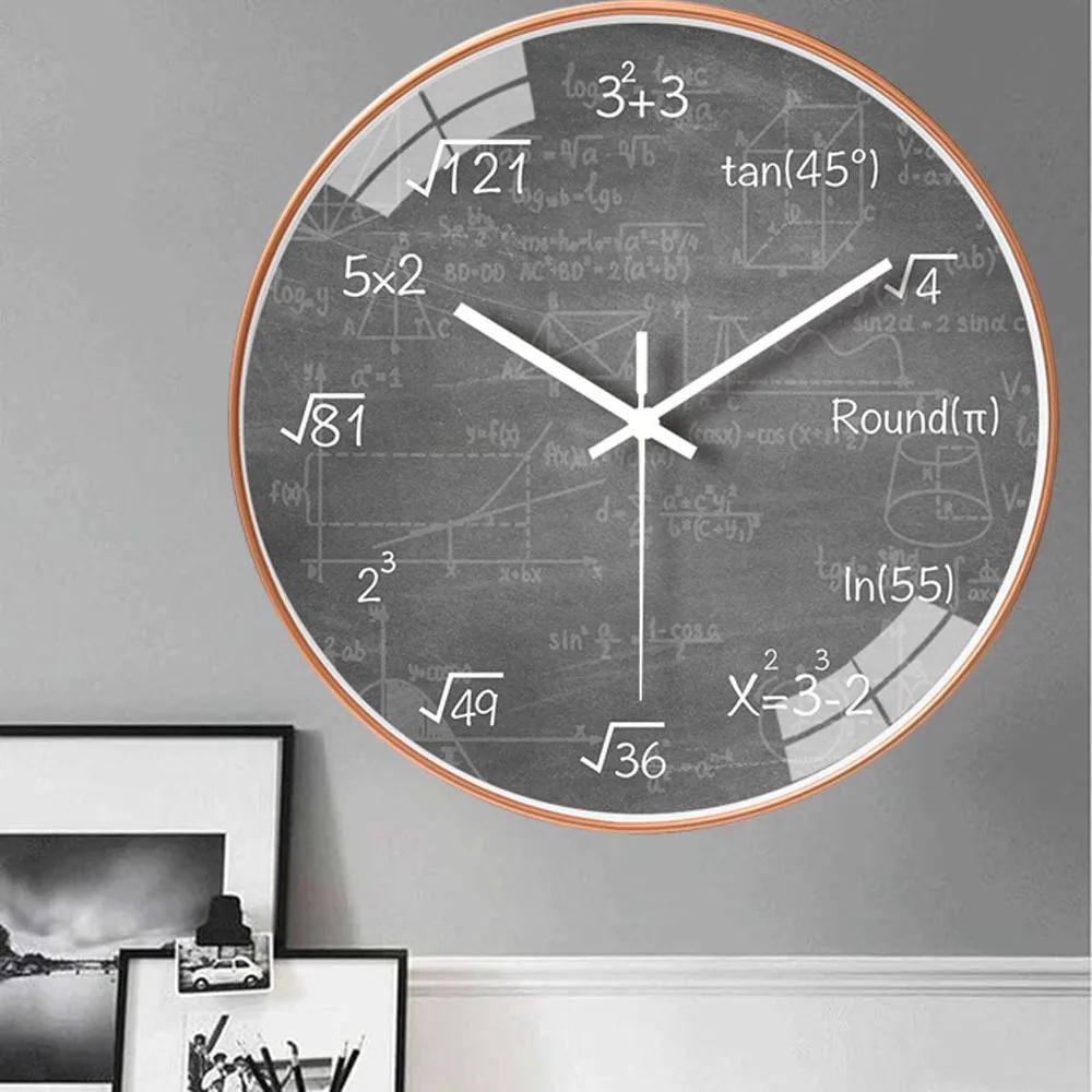 Mathematical Formula Wall Clock Beautiful Quiet Environmental Protection Material Suitable for Study Bedroom Living Room