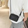 Men's Crossbody Bag: Simple, Versatile, Casual Single-Shoulder Commuter Bag, Soft Shell, Phone Holder, Small Square Design.