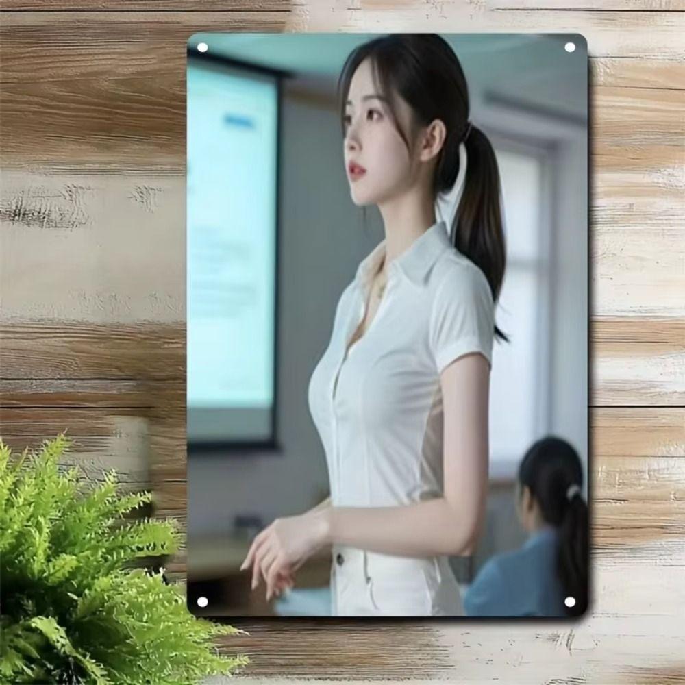 Metal Poster Vintage Lady 20x30cm Home Wall Decor