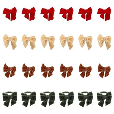 Soft Velvety Napkin Holders Decorative Bowknot Design Perfect For Weddings Restaurants Parties