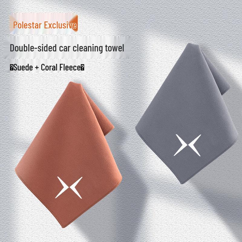 Lint-Free Suede Car Cleaning Towels for Polestar 1/2/3/4